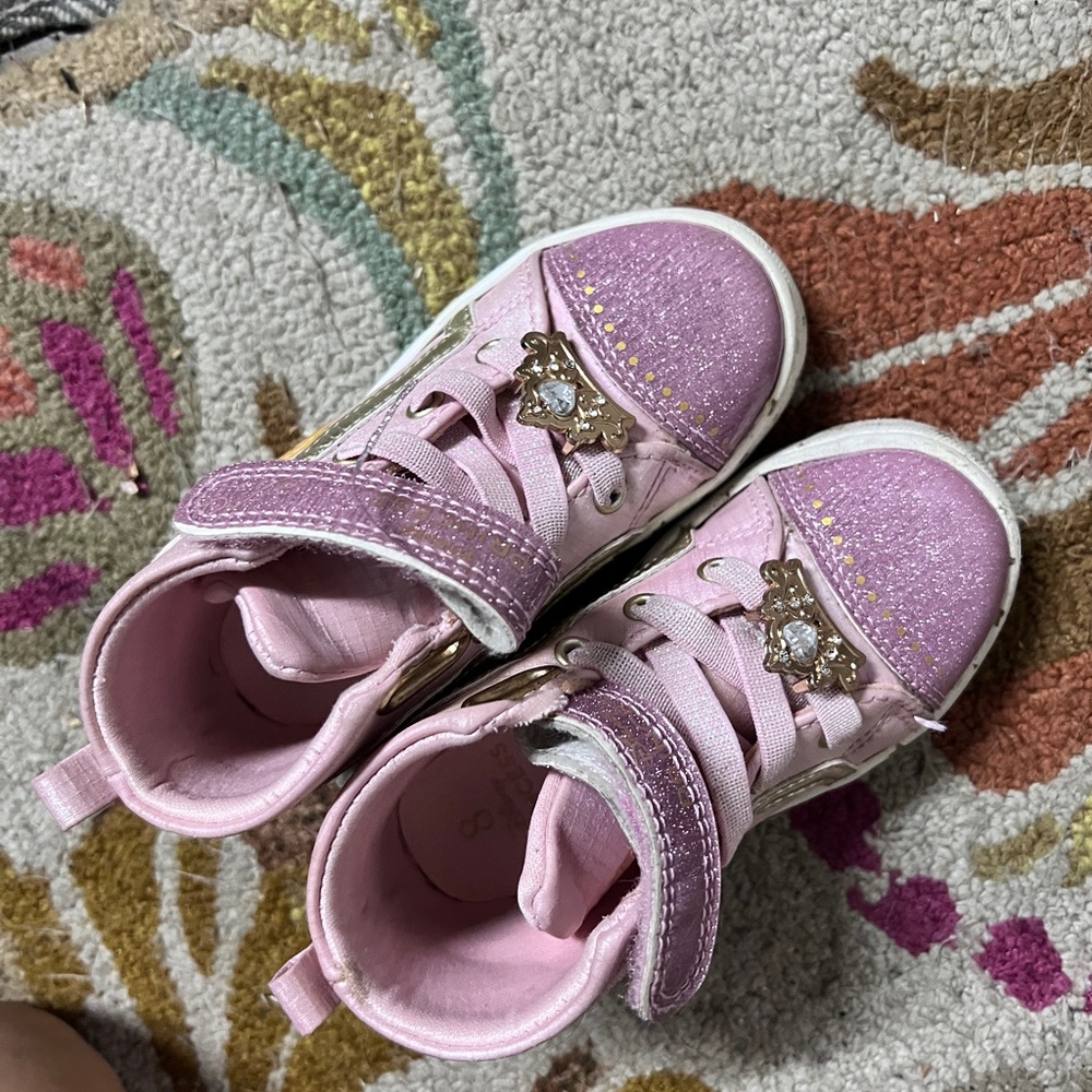 Pink Glitter Kids Shoes